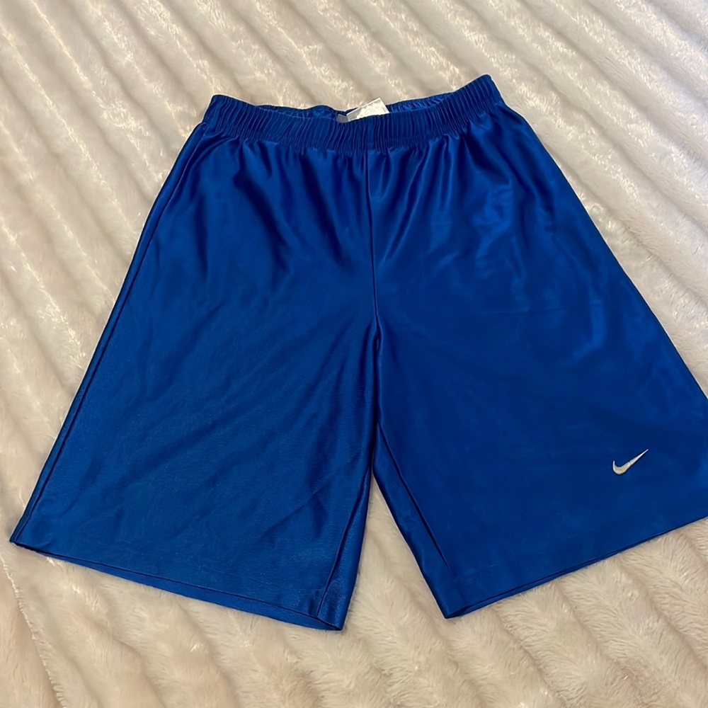 Nike Men's Blue Basketball Shorts, Size Medium.